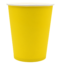 Стакан бумажный для горячих напитков 400 мл, желтый