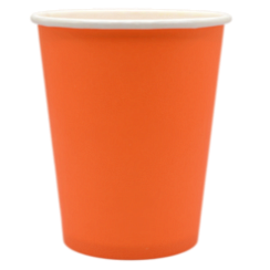 Стакан бумажный для горячих напитков 165 мл, оранжевый
