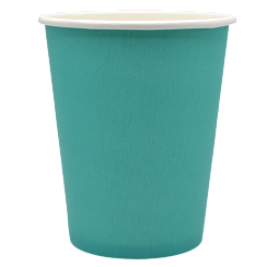 Стакан бумажный для горячих напитков 250 мл бирюзовый