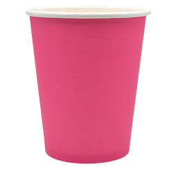 Стакан бумажный для горячих напитков 250 мл цв. розовый (1000шт/кор)
