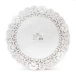 Салфетка ажурная, бумажная, круглая, 36см, 250 шт/уп, AVIORA