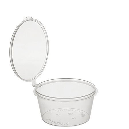 Контейнер для соусов 50мл с крышкой (СТАНДАРТ); цвет: Прозрачный (1200шт/кор); арт. 1245П