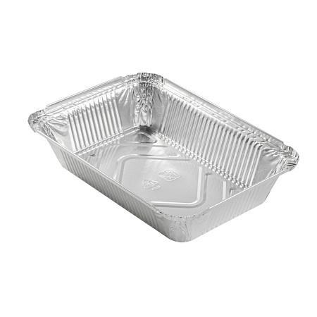 Алюминиевые формы прямоугольные 780 мл, (верх 210 х 140 мм, дно 174 х104 мм; глубина: 38 мм), 10 шт.