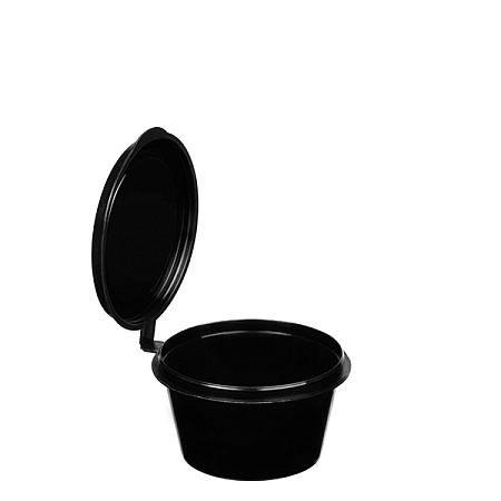 Контейнер для соусов 30мл с крышкой (2023); цвет:Черный (1920шт/кор); арт.1236Ч