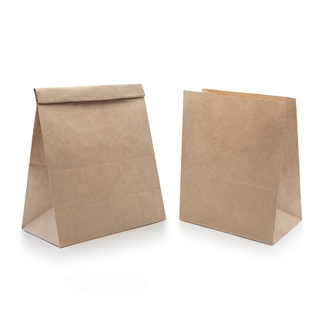 Крафт-пакет "На вынос" С, 220*120*290мм , прямоуг. дно,(1000 шт)