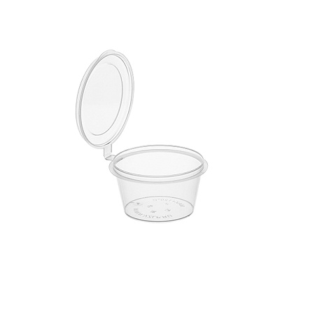 Контейнер для соусов 30мл с крышкой (2023); цвет:Прозрачный (1920шт/кор); арт.1236П