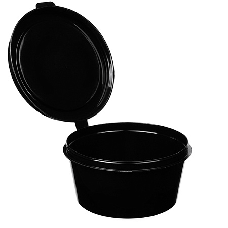 Контейнер для соусов 80мл с крышкой (NEW); цвет: Черный (960шт/кор); арт. 1254Ч