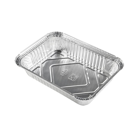 Форма алюминиевая, прямоугольная, L-край (880мл) размер: 218 х 156 мм, дно: 180 х 118 мм (600шт)