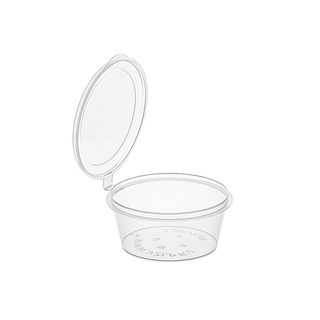 Контейнер для соусов 50мл с крышкой (2023); цвет: Прозрачный (1200шт/кор); арт. 1246П