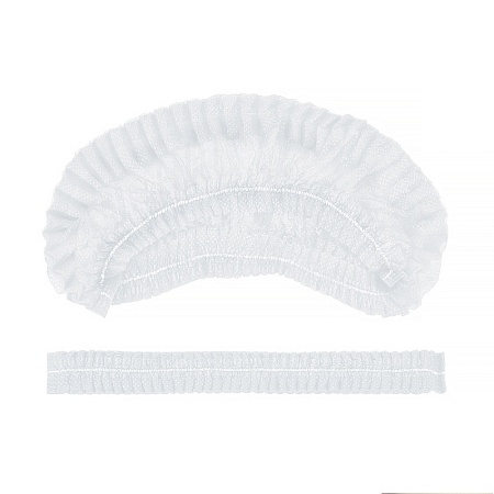 Шапочка Шарлотта, нетканая, белая, 100шт. в уп., AVIORA (УПАКОВКА)*