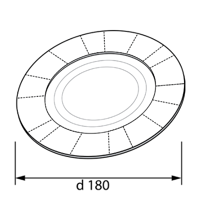 Тарелка OSQ PLATE 180 WB (800 шт./кор.)