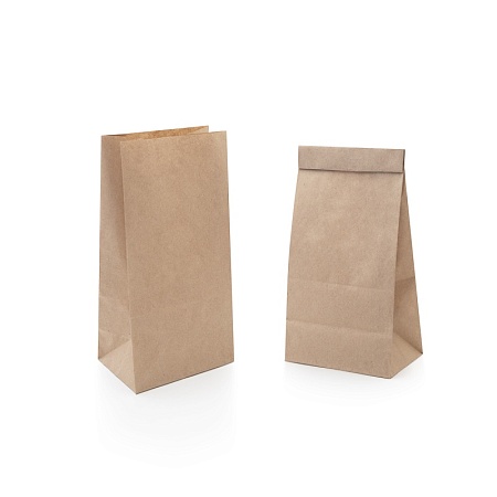Крафт-пакет "На вынос" А, 120*80*240мм , прямоуг. дно, 1000 шт