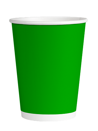 Бумажный одноразовый стакан для горячих напитков SP12/ 350 мл зеленый (50/20/1000)