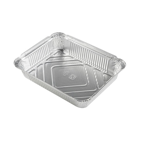 Форма алюминиевая, прямоугольная, L-край (1040мл) размер: 225*175 мм, дно: 194*144 мм (400шт)