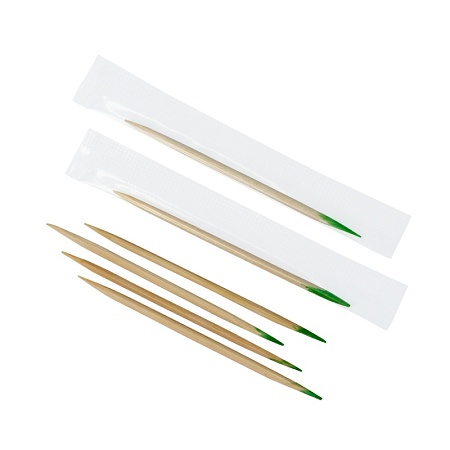 Зубочистки БАМБУКОВЫЕ в индивидуальной ПП-уп, С МЕНТОЛОМ 500 шт/уп. в картонной коробке, AVIORA