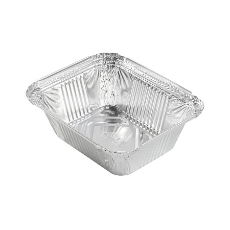 Форма алюминиевая, прямоугольная, L-край (490мл) размер: 150*124мм, дно 107*81мм, выс 44мм, (1200шт)